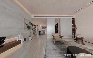 深圳装修:268㎡半岛城邦侘寂风,柔软的弧形设计层次满满